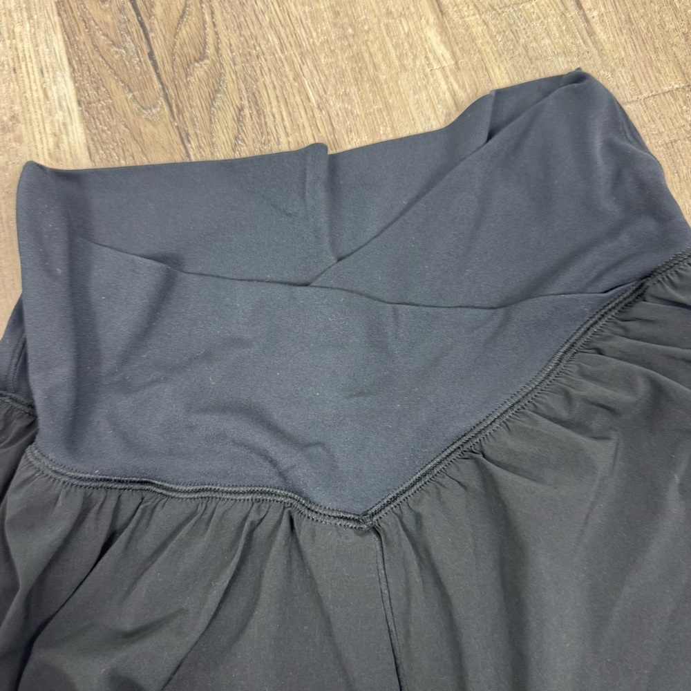 Aerie Crossover Flowy Shorts Black Size Medium High Rise Athletic Lounge - Picture 3 of 8